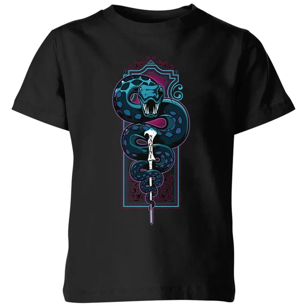 Harry Potter Nagini Neon kinder t-shirt - Zwart - 98/104 (3-4 jaar)