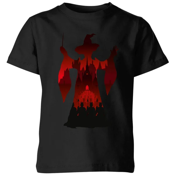 Harry Potter McGonagall Silhouet kinder t-shirt - Zwart - 98/104 (3-4 jaar)