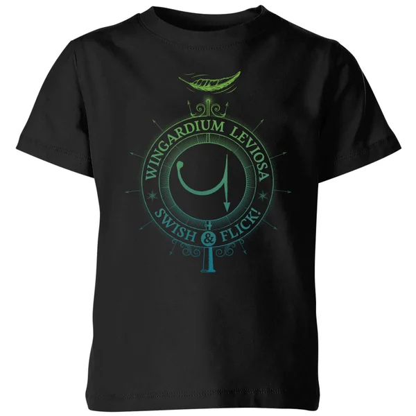 Harry Potter Wingardium Leviosa Kids' T-Shirt - Black