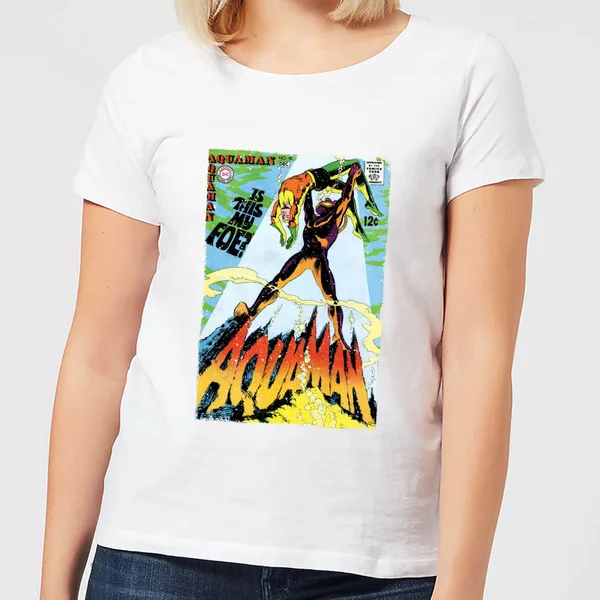 Justice League Aquaman Cover Women's T-Shirt - White