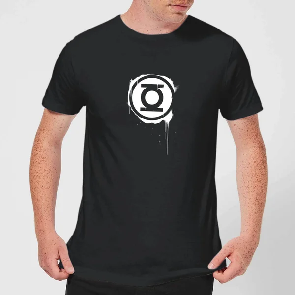 Justice League Graffiti Green Lantern Men's T-Shirt - Black
