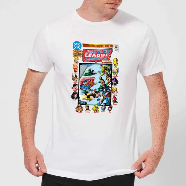Justice League Crisis On Earth-Prime Cover Men's T-Shirt - White