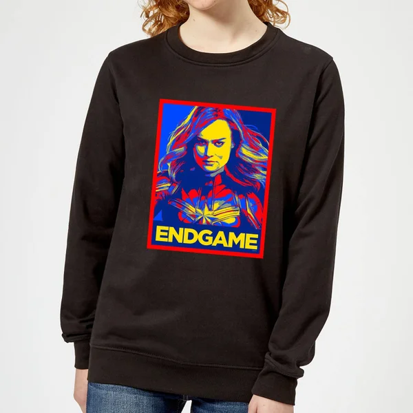 Avengers: Endgame Captain Marvel Poster dames trui - Zwart