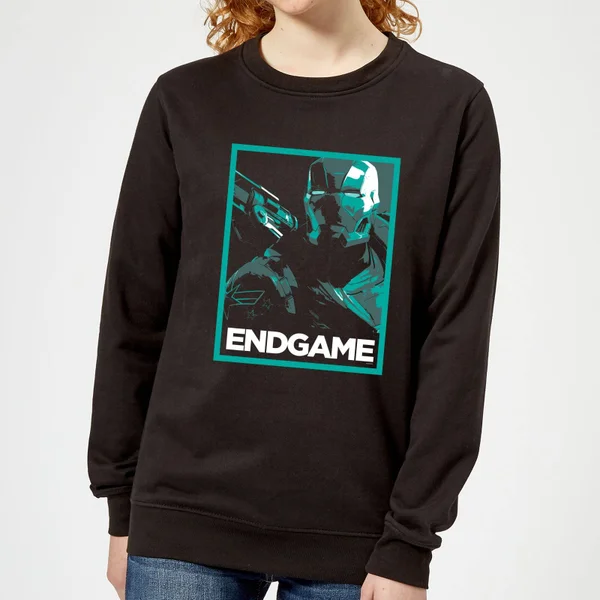 Avengers Endgame War Machine Poster Women's Sweatshirt - Black