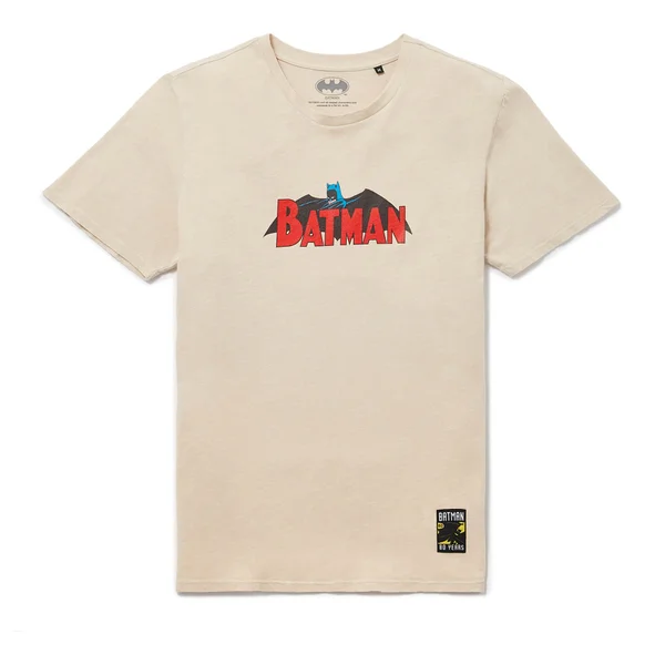 Batman 80. Jubiläum 60s Vintage T-Shirt - Weiß Vintage Wash