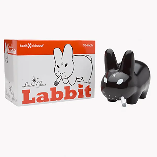Kidrobot Frank Kozik Smorkin' Labbit 10 Inch Vinyl Glossy Black Edition