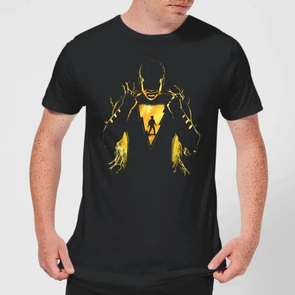 Shazam! Lightning Silhouet t-shirt - Zwart