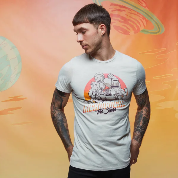 Rick and Morty Rickmancing The Stone T-Shirt - WeißVintage Wash