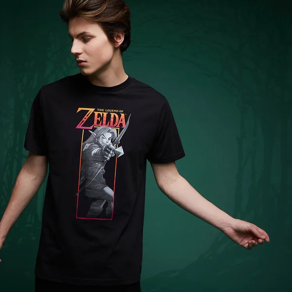 Legend Of Zelda Link Bow T-Shirt - Schwarz