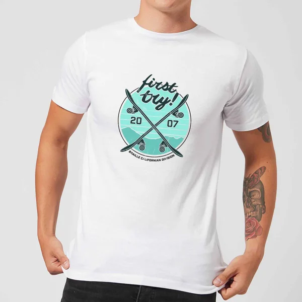 Braille Skateboarding Limited Edition First Try Men's T-Shirt - White