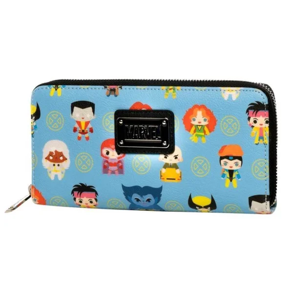 Loungefly Marvel X-Men Chibi Character Aop Zip Around Wallet