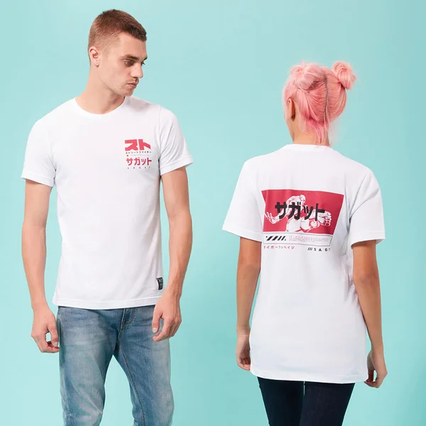 Street Fighter Arcade Sagat Unisex T-Shirt - White