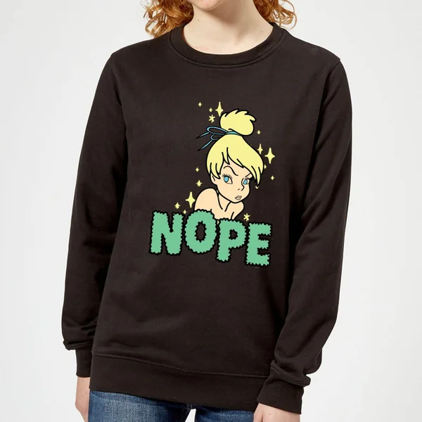 Disney Peter Pan Tinkerbell Nope Women's Sweatshirt - Black
