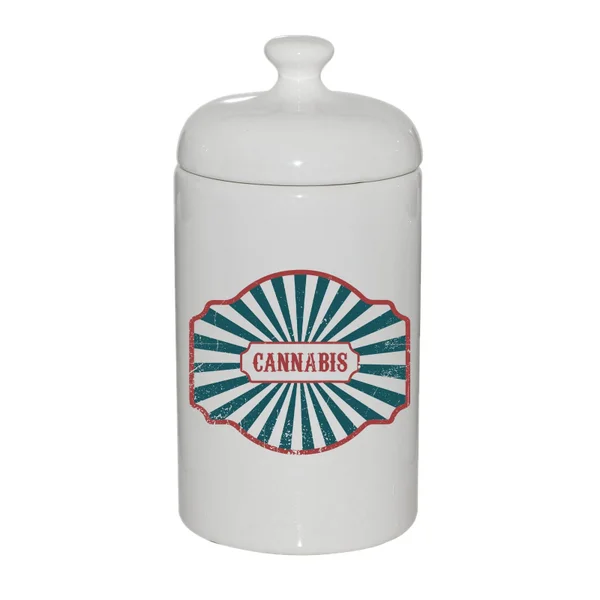 Cannabis Ceramic Jar