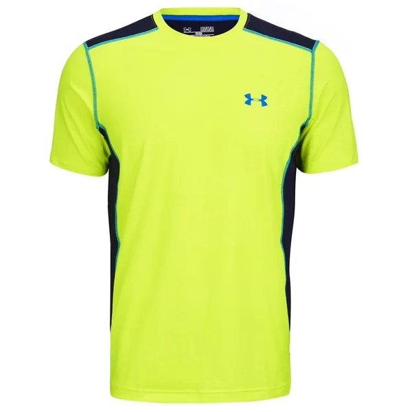Under Armour Men's Raid Short Sleeve Training T-Shirt - High-Vis Yellow/Midnight Navy