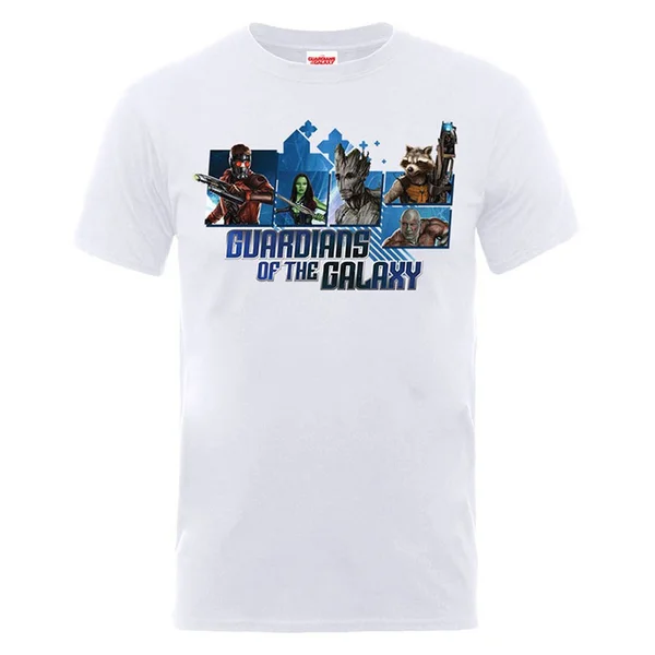 Marvel Guardians of the Galaxy Men's Team Montage T-Shirt - White