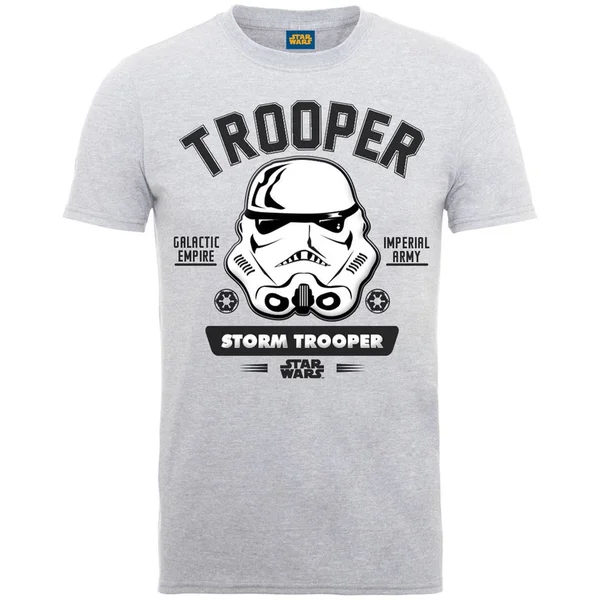 Star Wars Zavvi Exclusive May the 4th be with you Stormtrooper Face Collegiate Puff T-Shirt - Grey