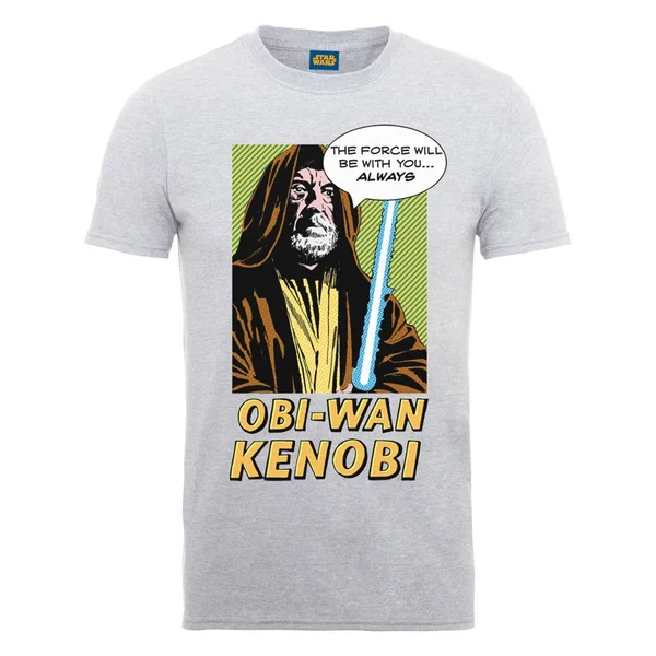 Star Wars Men's Obi-Wan Kenobi Popart T-Shirt - Heather Grey