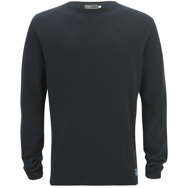 Jack & Jones Men's Core Bobby Crew Neck Knitted Jumper - Black