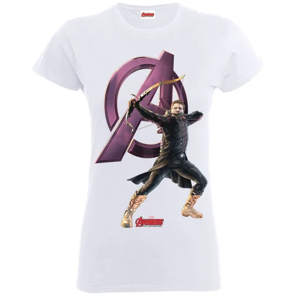 Marvel Women's Avengers Age of Ultron Hawkeye T-Shirt - White