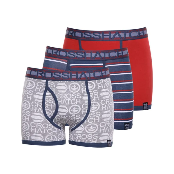 Crosshatch Men's Scatter Printed 3 Pack Boxers - Chilli Pepper