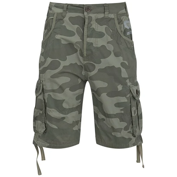 Smith & Jones Men's Fin Camo Cargo Shorts - Olive