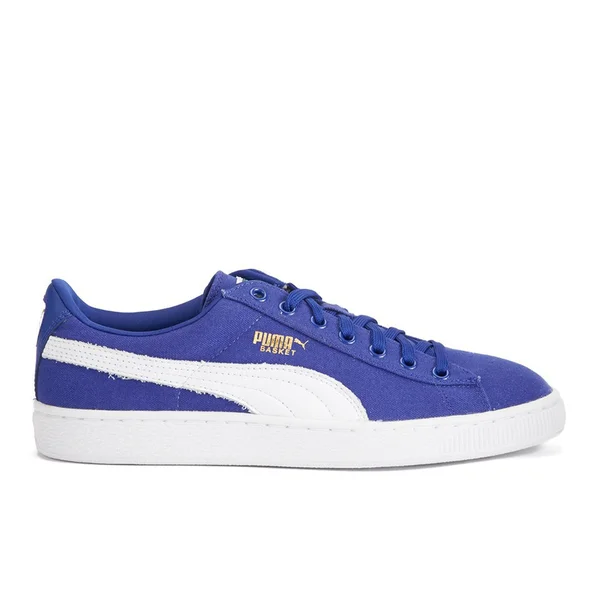 Puma Men's Basket Classic Canvas Trainers - Blue