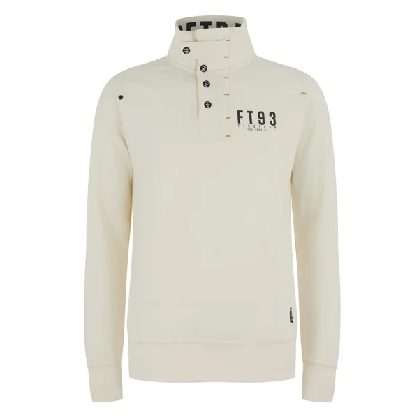 Firetrap Men's Acland Funnel Neck Sweatshirt - Ecru