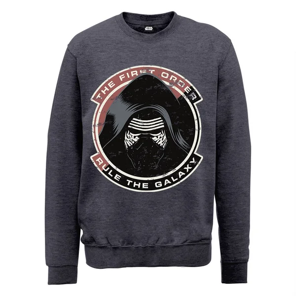 Star Wars The Force Awakens Kylo Ren Rule The Galaxy Sweatshirt - Dark Heather