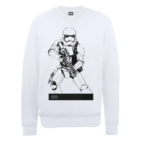 Star Wars The Force Awakens Stormtrooper Ready To Attack Sweatshirt - White