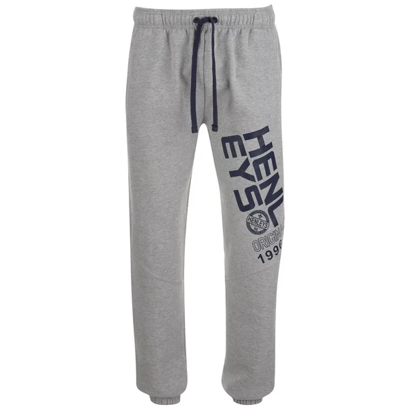 Henleys Men's Sloped Logo Sweatpants - Athletic Grey Marl