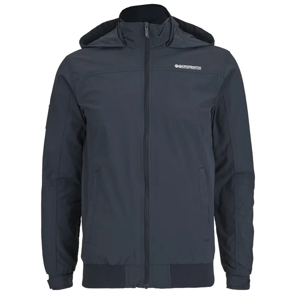 Crosshatch Men's Reflector Zip Through Jacket - Total Eclipse