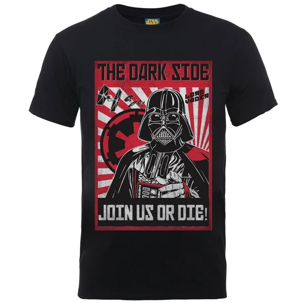 Star Wars Men's Propaganda Join Us Or Die T-Shirt - Black