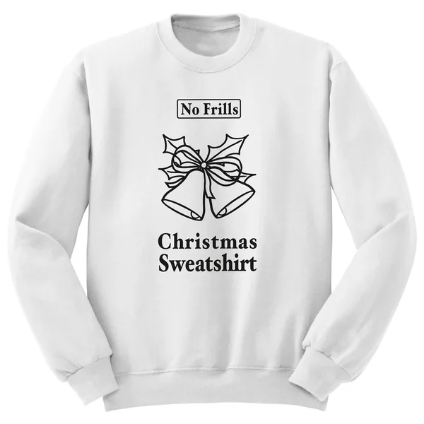 No Frills Christmas Sweatshirt - White