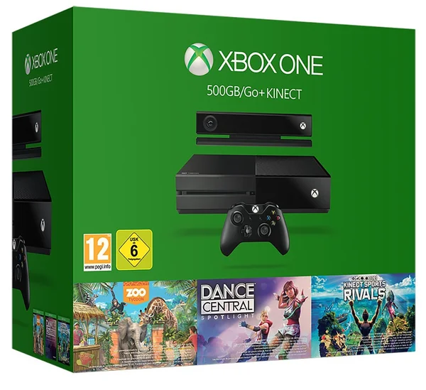 Xbox One 500GB Console with Kinect - Includes 3 Games