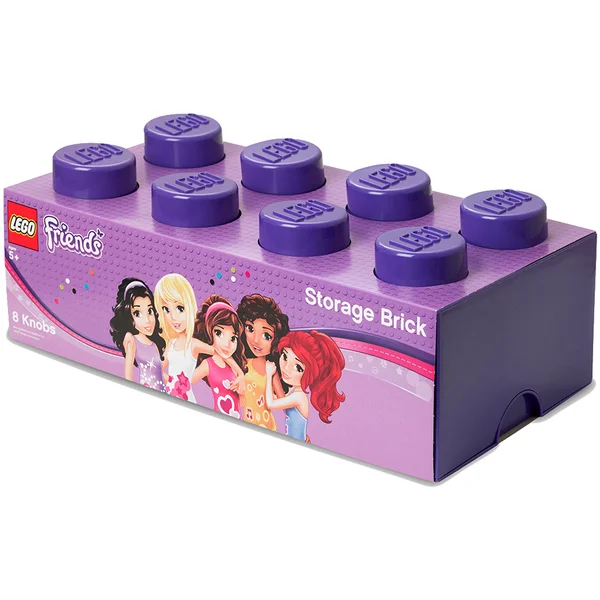 Paarse LEGO opbergsteen met 8 noppen