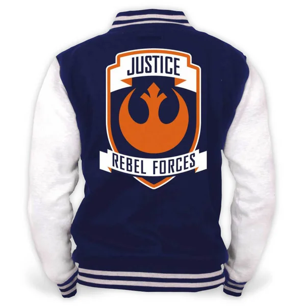 Star Wars: The Force Awakens Men's Rebel Forces College Jacket - Navy/White