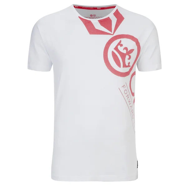 Crosshatch Men's Pacific Print T-Shirt - White