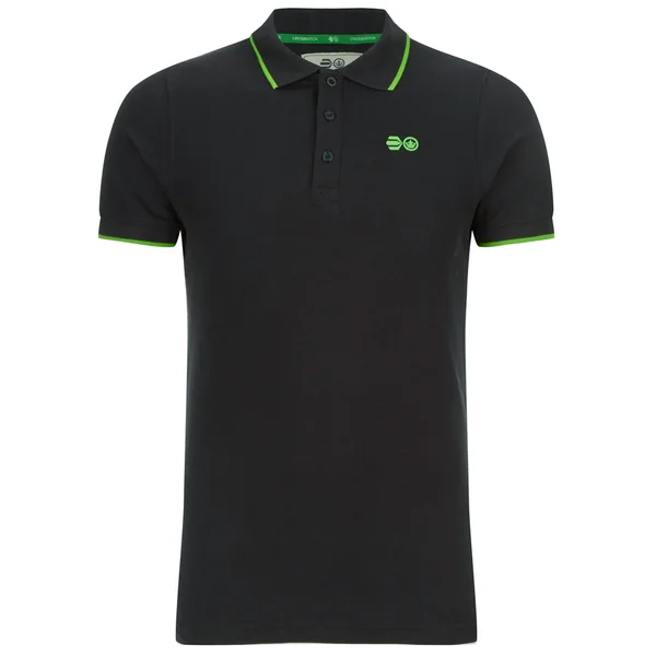 Crosshatch Men's Kaneta Tipped Polo Shirt - Black