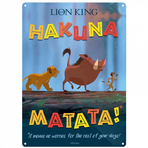 Disney The Lion King Hakuna Matata Small Tin Sign