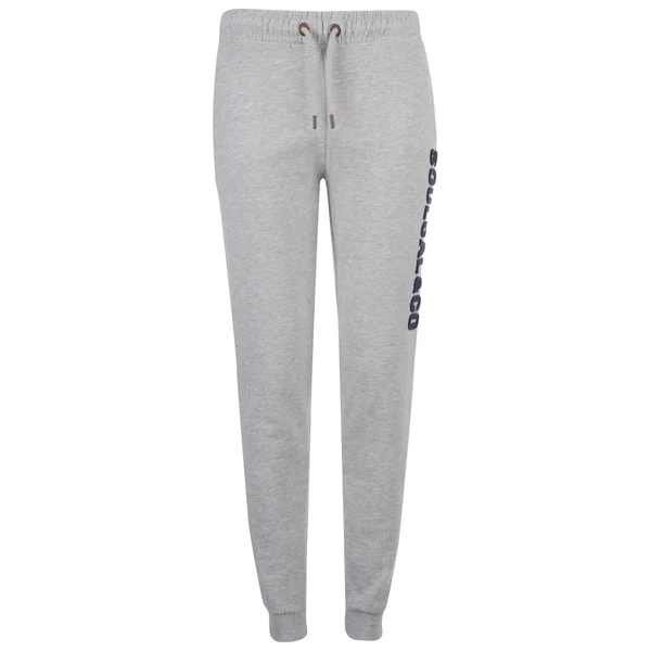 Soul Cal Men's Large Logo Cuffed Sweatpants - Grey Marl
