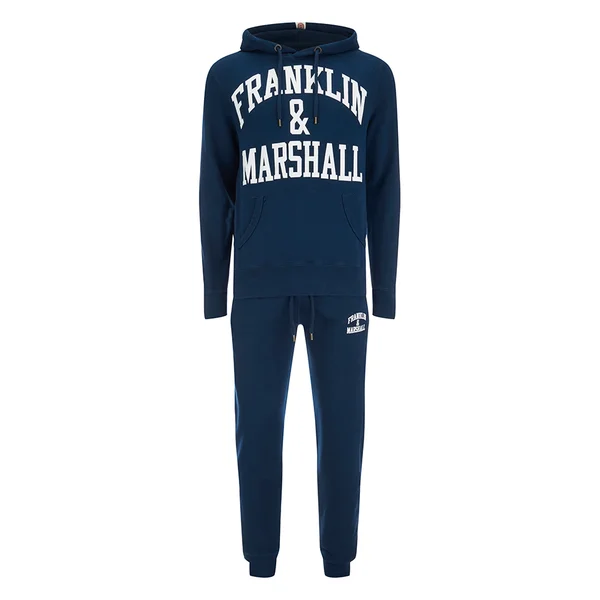 Franklin & Marshall Large Logo Hoody Tracksuit - Navy