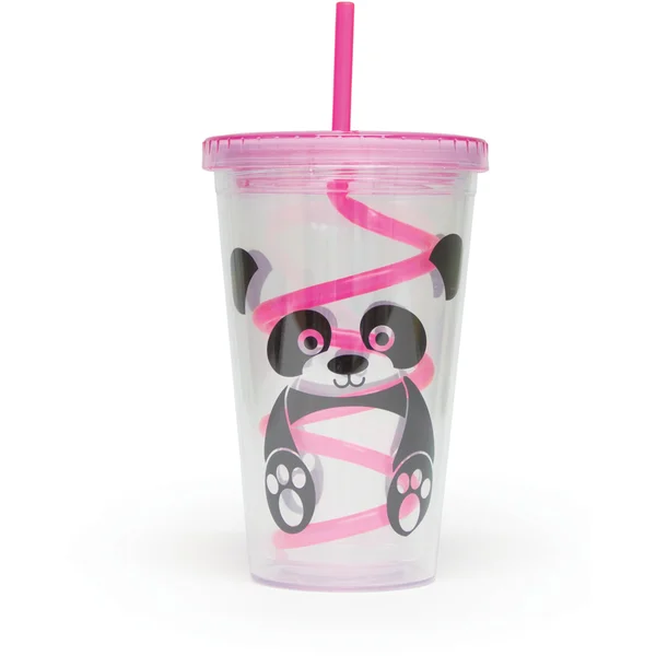 Panda Straw Cup - Multi (16oz)