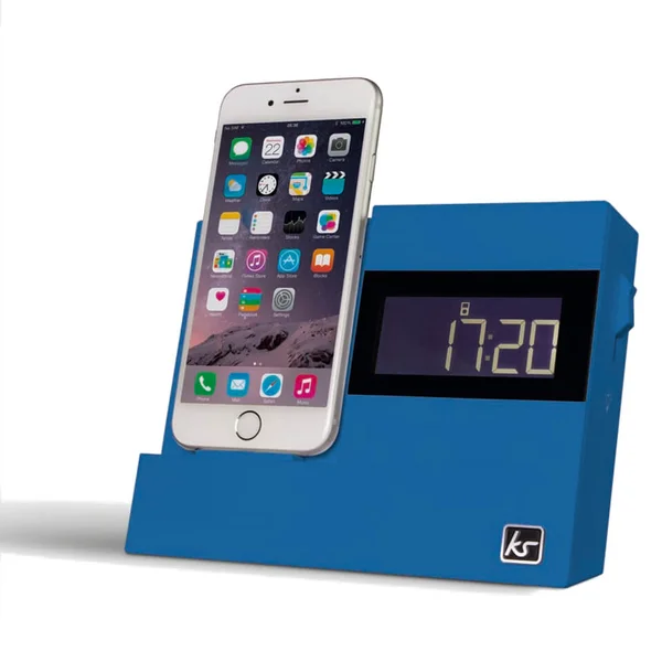Kitsound XDock3 Lightning Dock Clock Radio - Blue