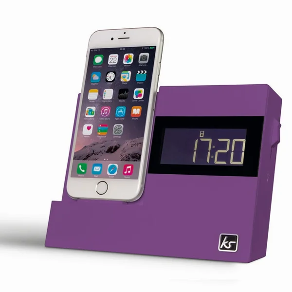 Kitsound XDock3 Lightning Dock Clock Radio - Pink