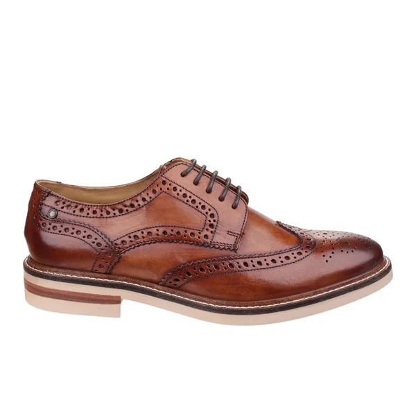 Base London Men's Apsley Brogue Shoes - Camel