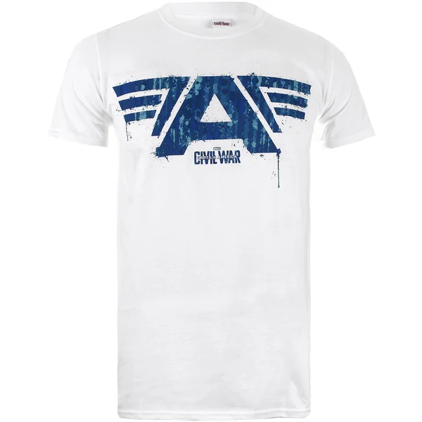 Marvel Men's Captain America Civil War A-Wings T-Shirt - White