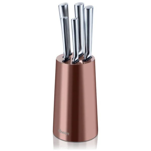 Swan SWKB1010COPN 5 Piece Knife Block - Copper