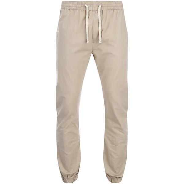 Brave Soul Men's Fine Cuffed Chinos - Stone