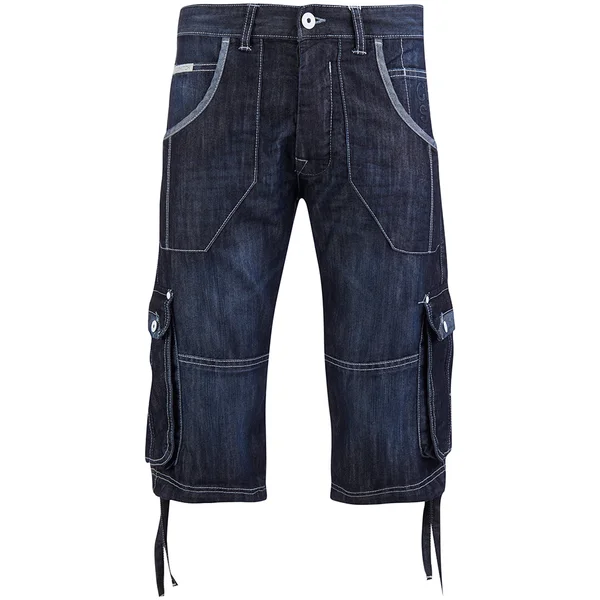 Crosshatch Men's Kanaster Denim Shorts - Dark Wash